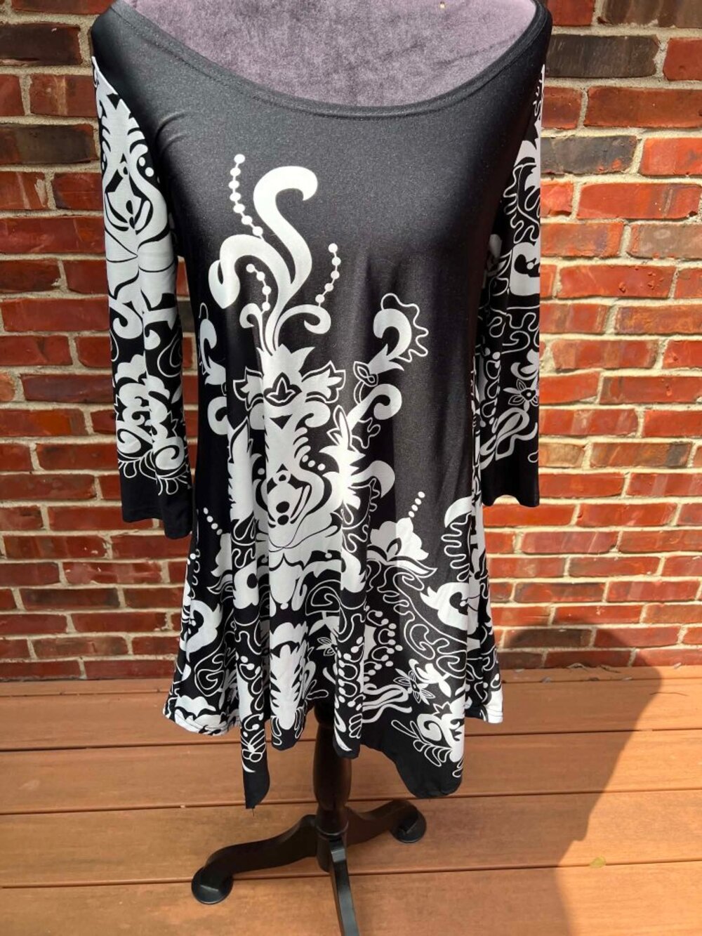 White Mark Black and White Tunic or Dress Size M